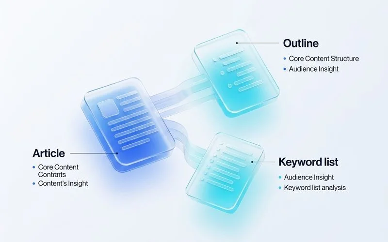Comparison table of three artifacts and their roles, clean editorial style