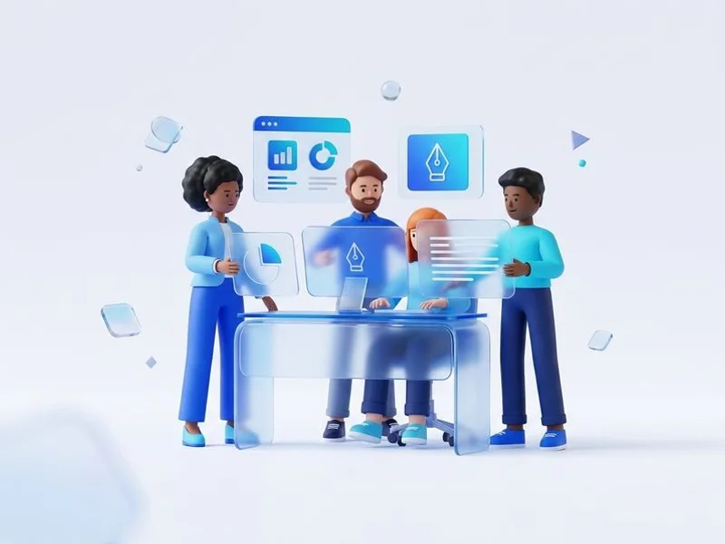 Modern SaaS workspace and collaborative content workflow